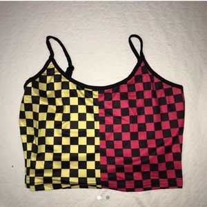 Checkered crop top